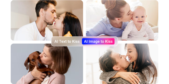 Image or Text to AI Kissing Video